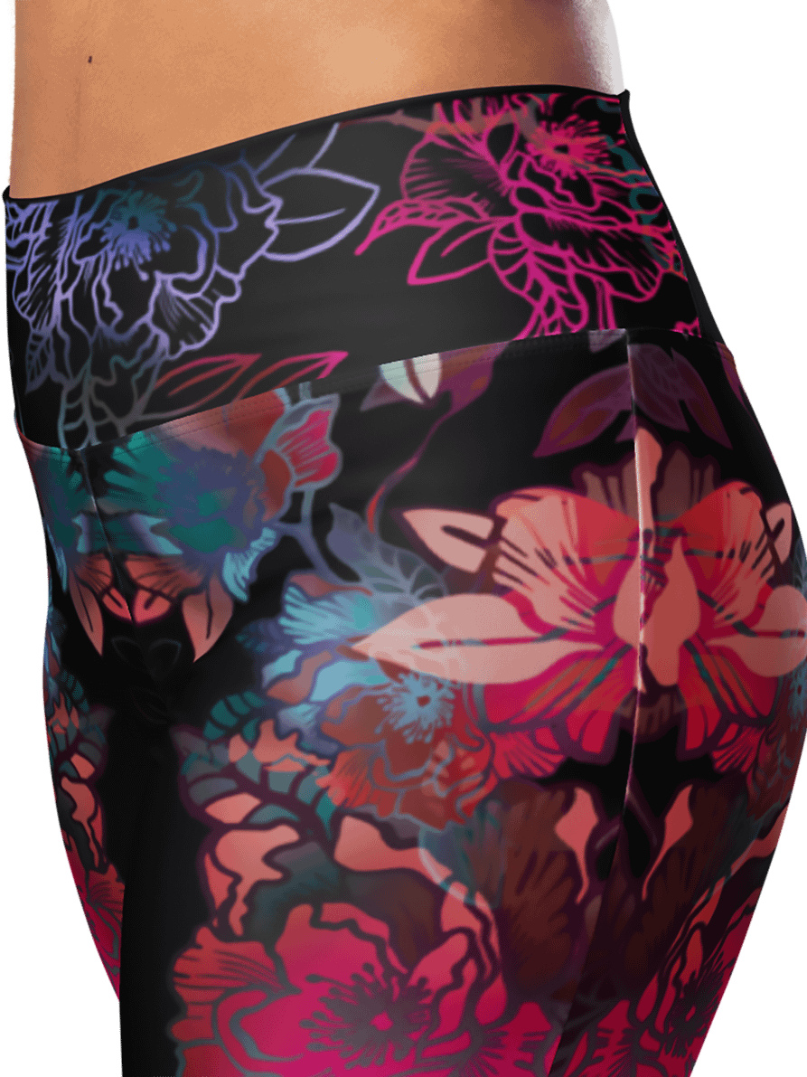 Black lace-flare leggings product image (8)