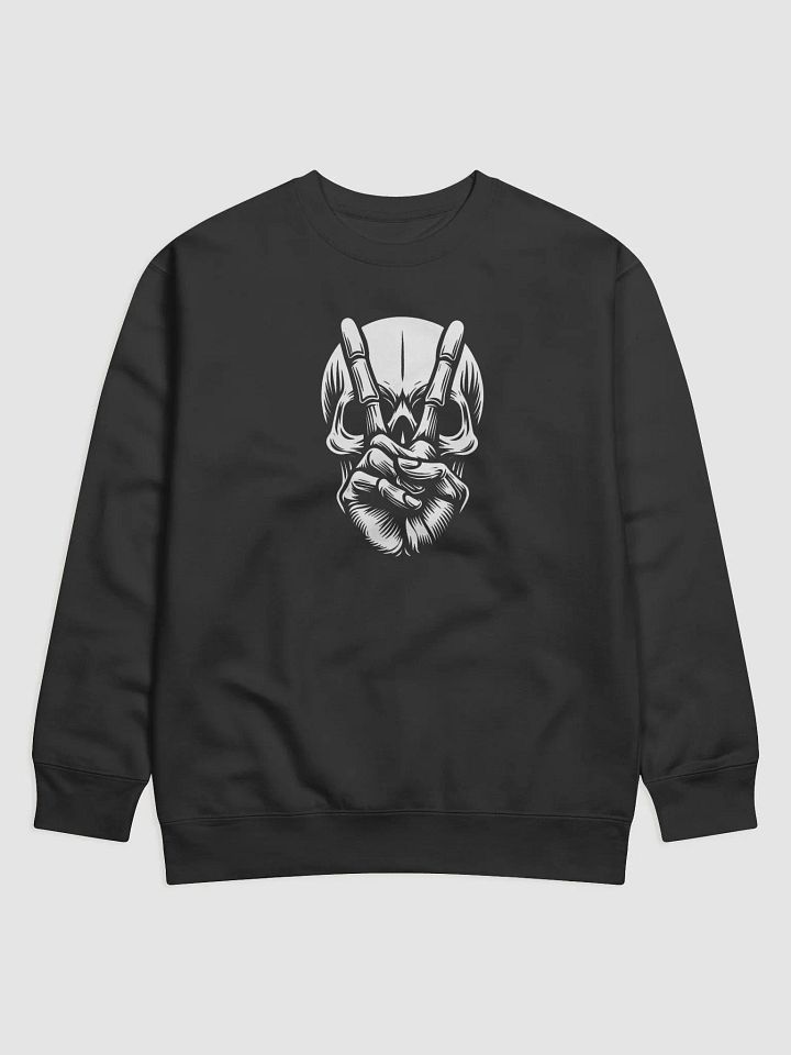 Skull Soundwaves Premium Sweatshirt | AI Design peace skull image product image (2)