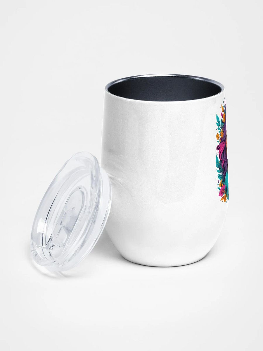 Bloomcore Flower Girl - Wine Tumbler Cup - 12 oz - High-Grade Stainless Steel - v2 product image (4)