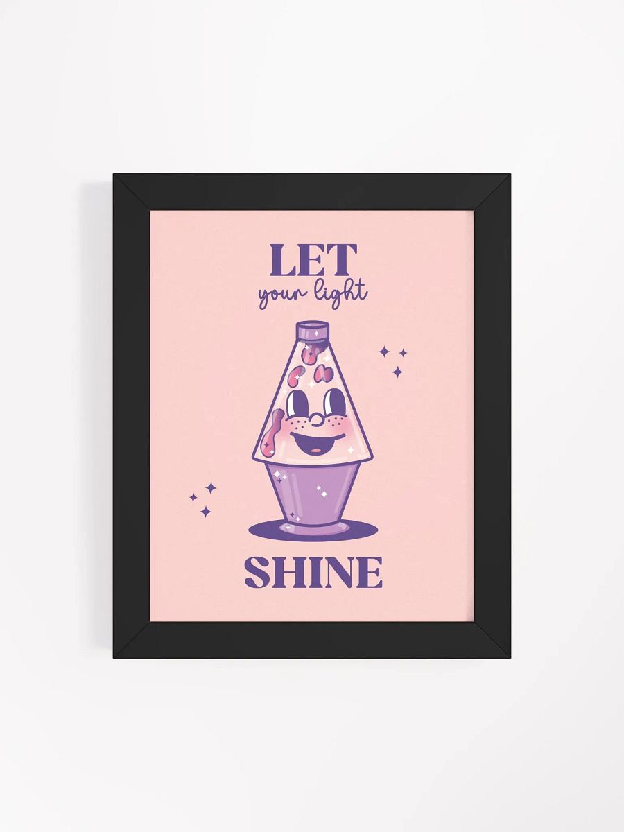 Let Your Light Shine Retro Lava Lamp Motivational Quote Framed Wall Art Print product image (28)