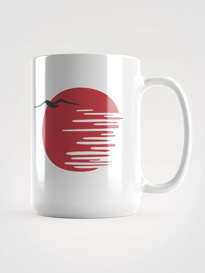 Japanese Art Abstract Sunshine and bird Pattern Mug product image (1)
