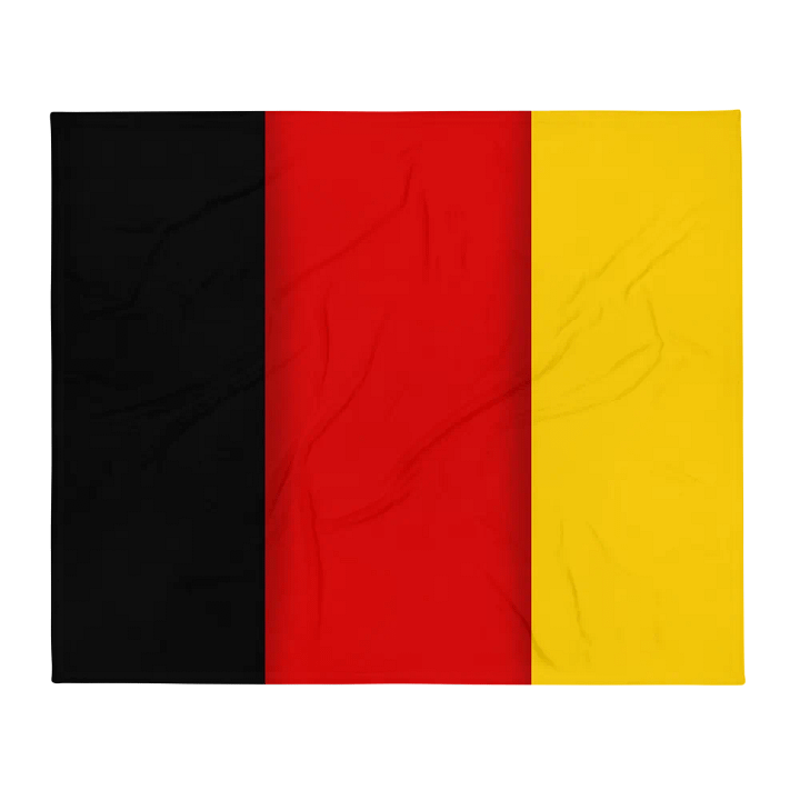 Black Red Yellow Flag Colored Throw Blanket product image (2)