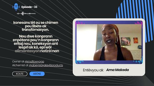 Nan epizòd sa a ki plen limyè, nou chita pale avèk Ama Makeda sou gwo tèm tankou lapè enteryè, spirityalite, ak idantite kilt...