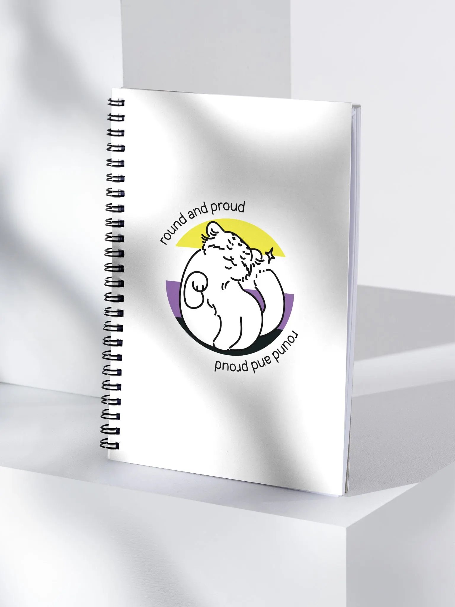 Round and Proud Manul Nonbinary Version - Spiral Notebook product image (4)