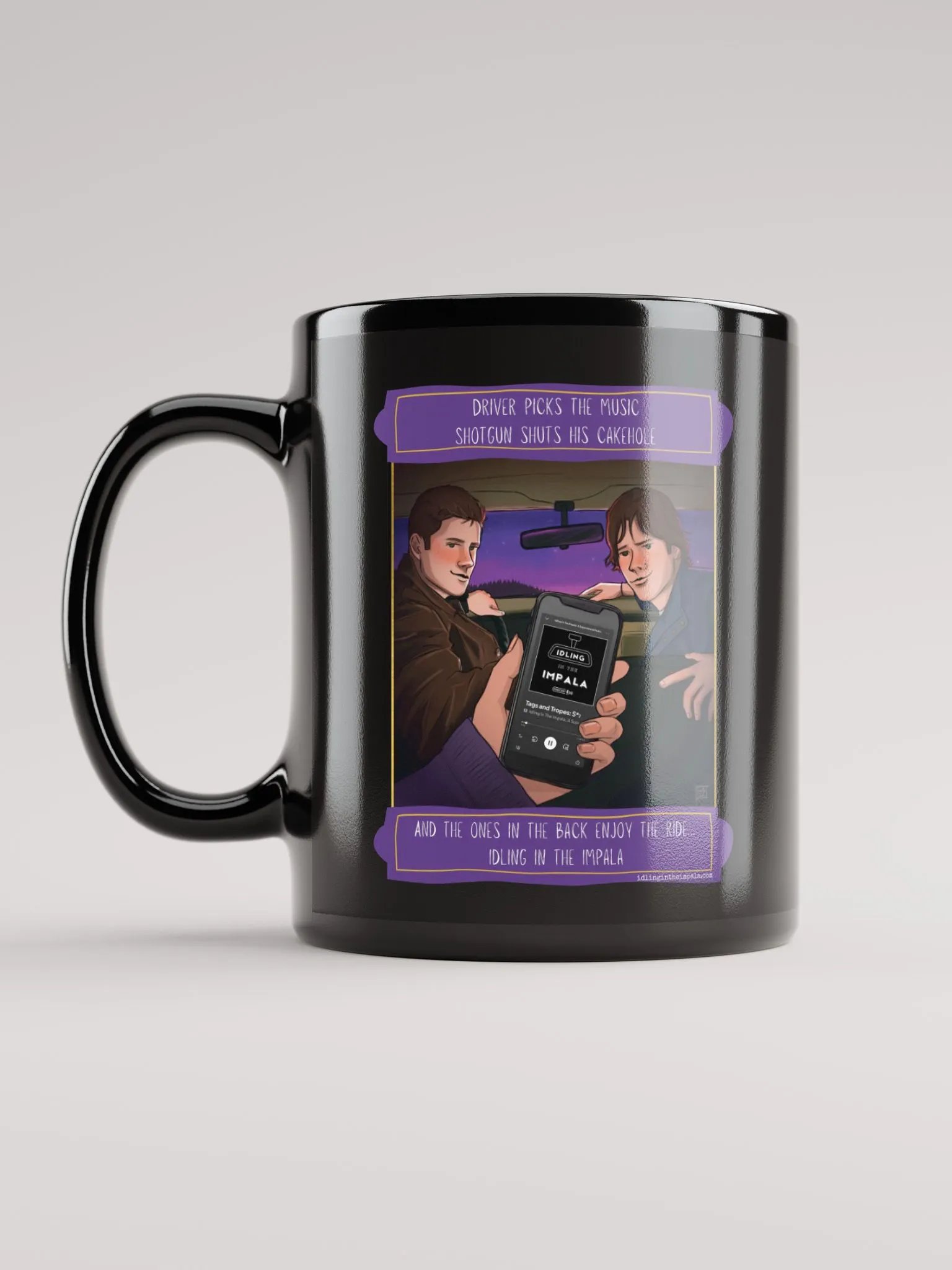 Backseat Black Mug - Bangs and Bingos and Tags and Tropes product image (12)