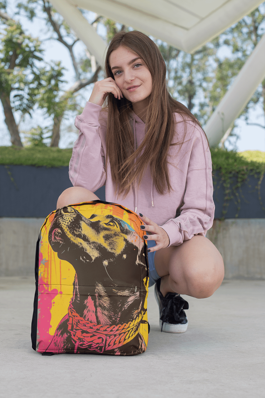 Black Labrador All-Over Print Backpack product image (1)