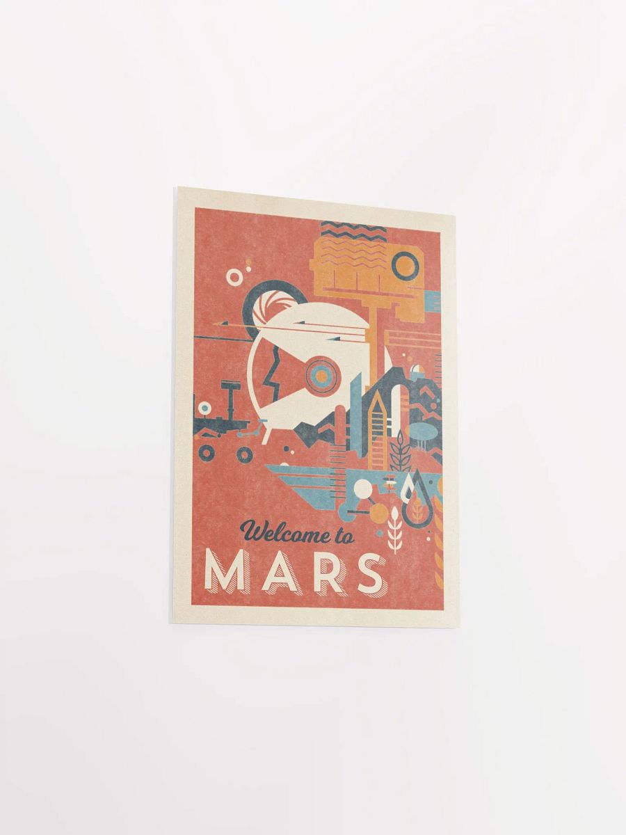 Welcome to Mars — Vintage space poster, retro space art, propaganda poster, retrofuturism art, retro sci-fi print product image (7)