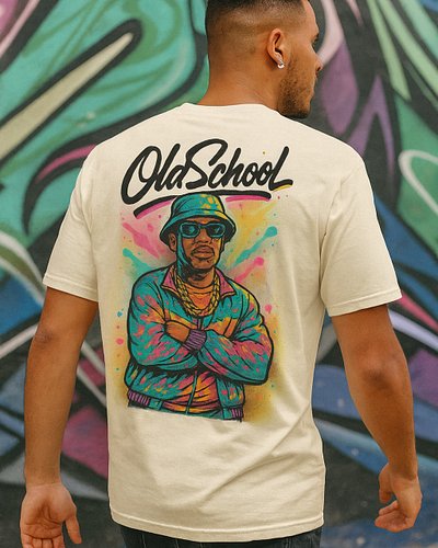 [Link in Bio] Bring back the golden era of hip hop with this bold Old School streetwear design. Featuring a confident charact...