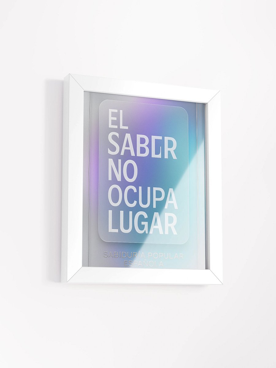 Póster ultra-premium trending 2025 con glassmorphism y gradientes holográficos españoles product image (2)