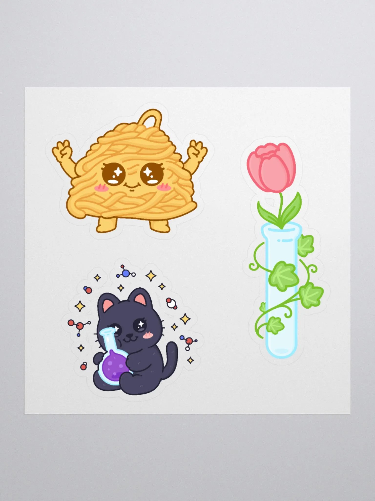 Noodle Arms, Flower Test Tube, Chemistry Cat product image (1)