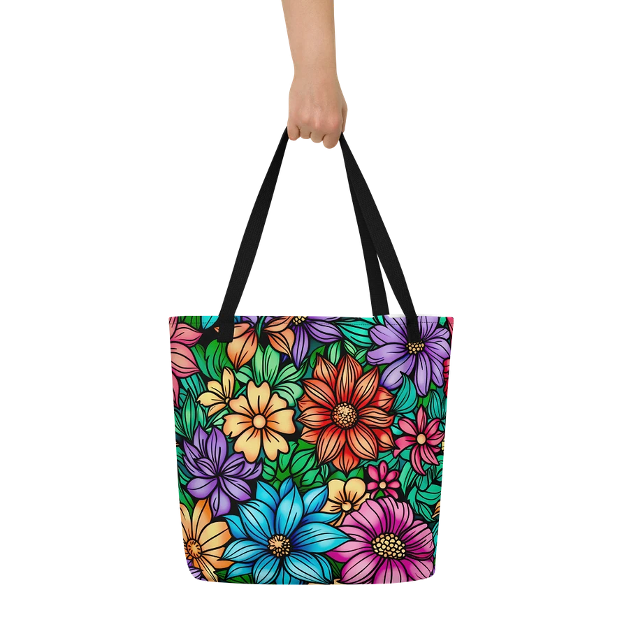 Tote Bag: Vibrant Garden Blooms Floral Patterns Art Design product image (6)