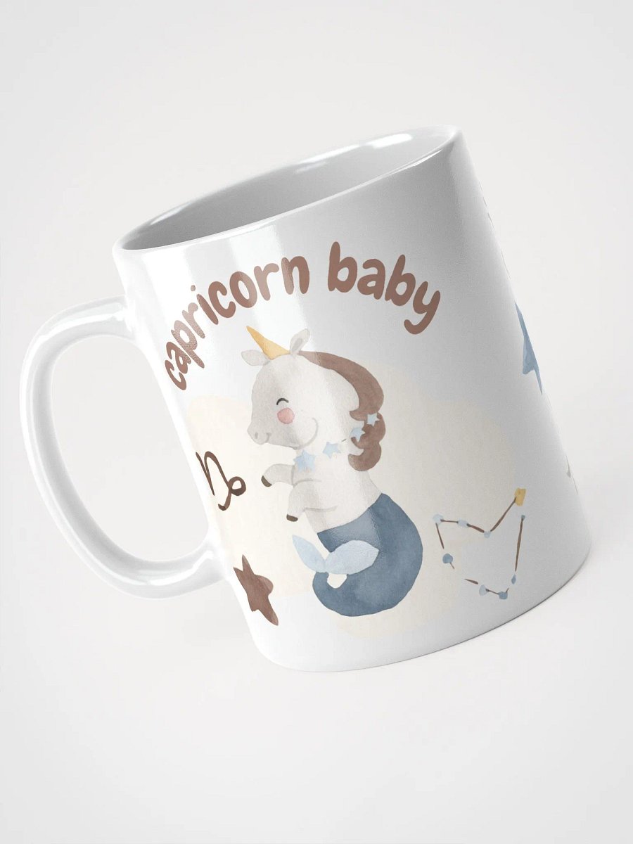 Capricorn Baby December 22 – January 19 WHITE GLOSSY MUG Baby Gift, New Mom Gift, Fun Astrology Gift product image (4)