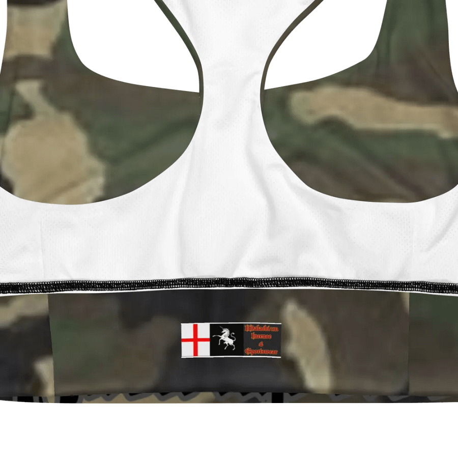 Faithful Camo: Proverb 3:25 Longline Sports Bra - Woodland product image (12)
