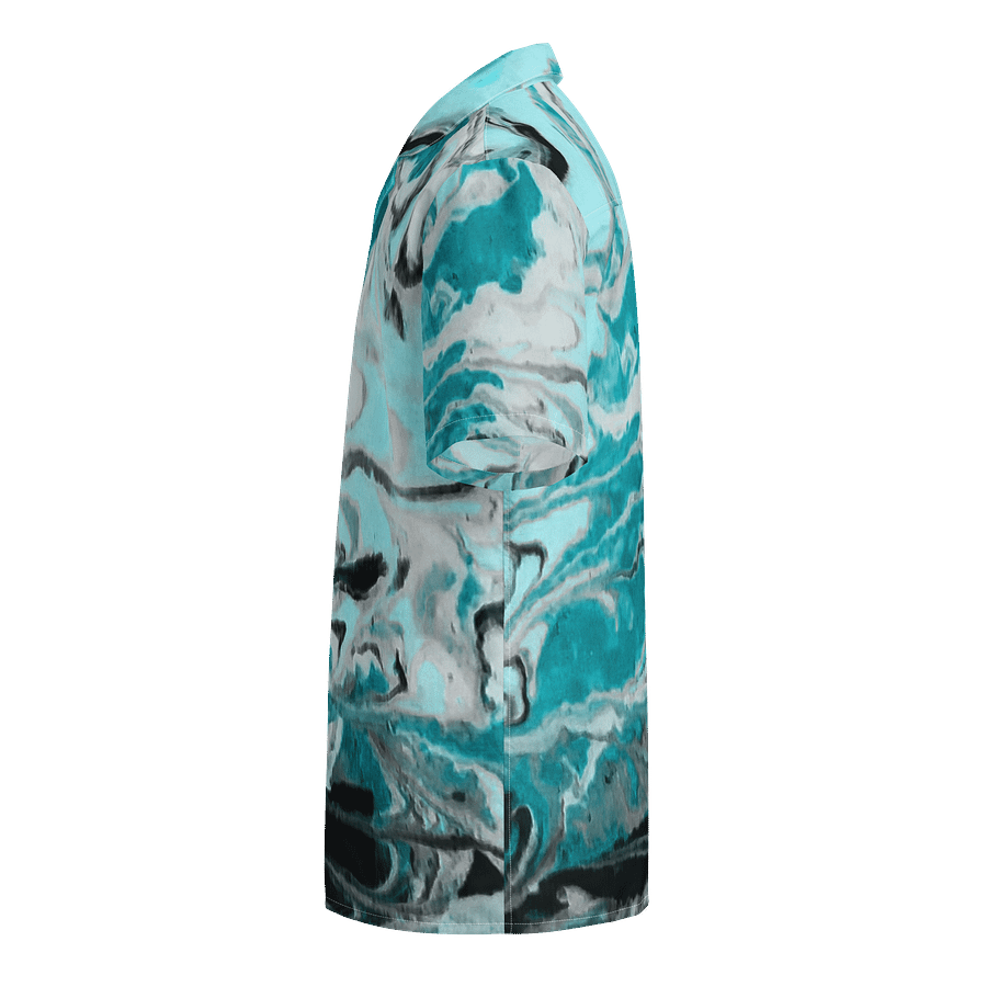 Fluid Turquoise Art hawaiian Shirt product image (3)