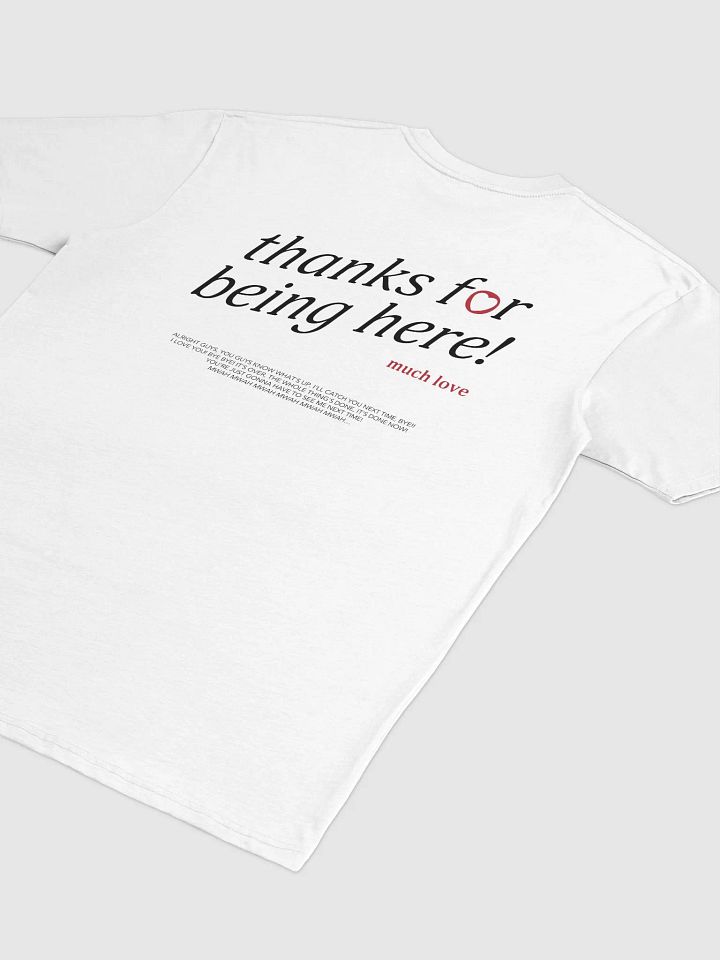 thanks for being here! Shirt (Red) product image (2)