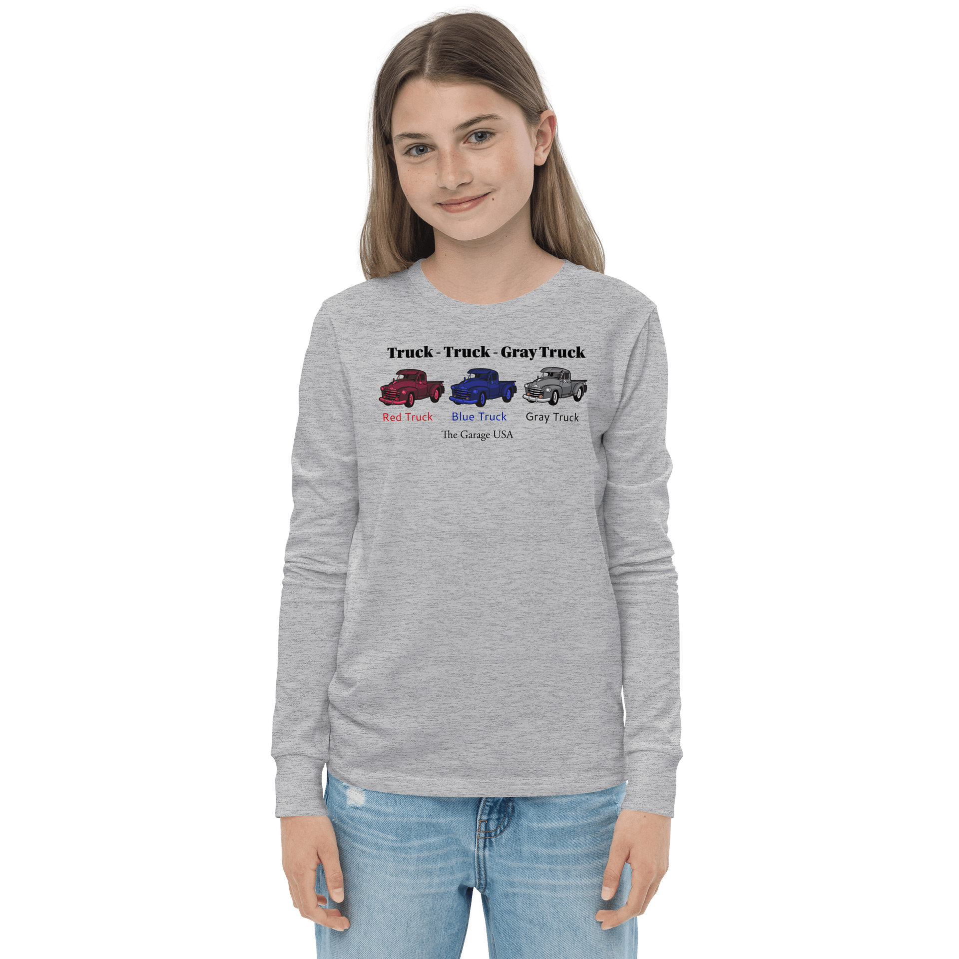 Truck Truck Gray Truck T-Skirt (Kids Long Sleeved) product image (1)
