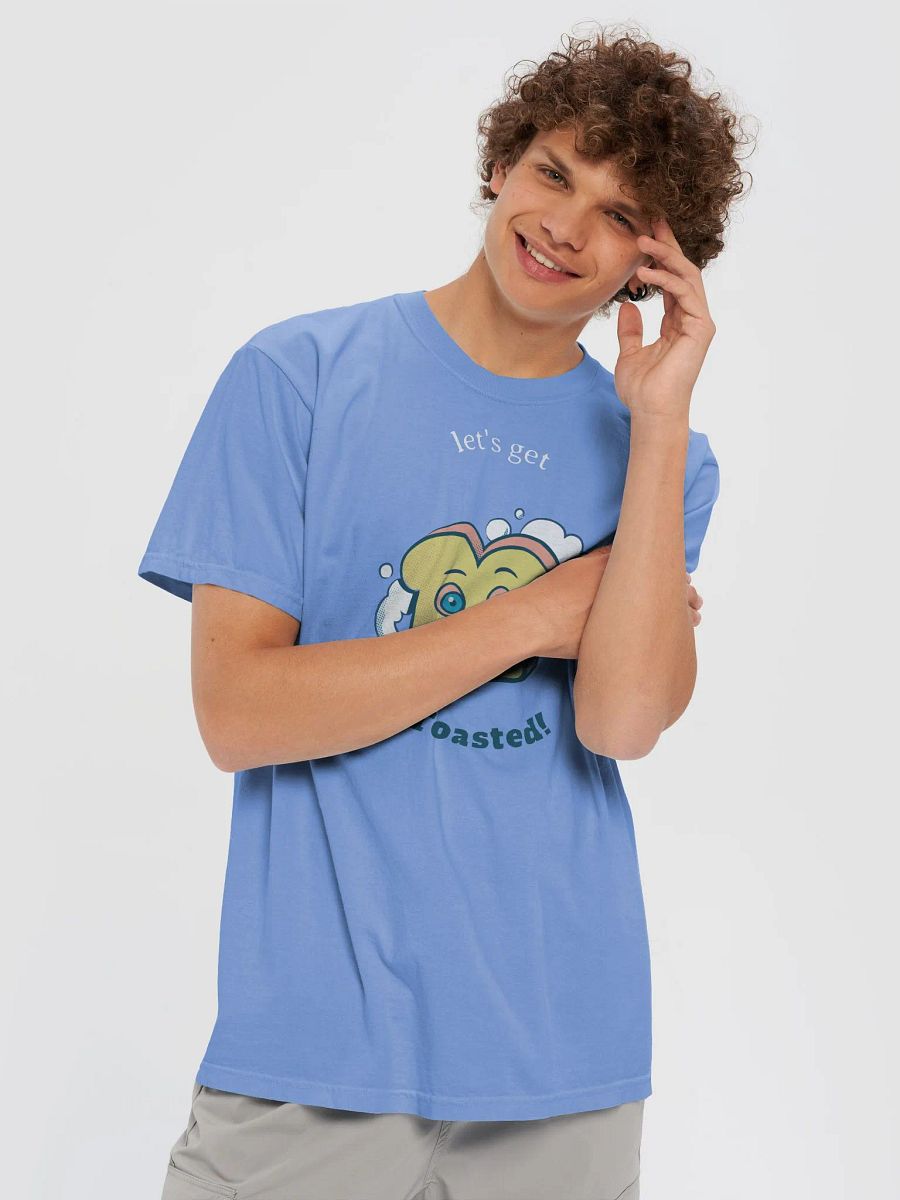 Toasted! Cartoon Toast Smiling Heavyweight T-Shirt product image (49)