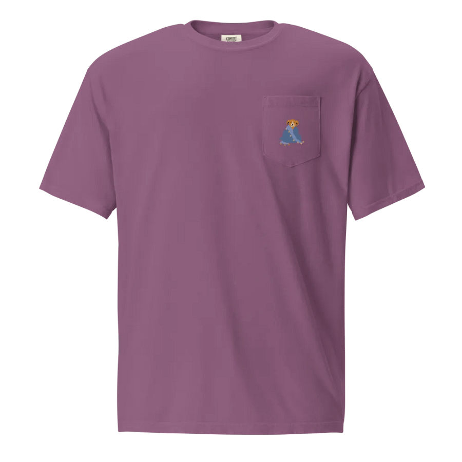 Happy Dog in Cozy Canine Blanket-Comfort Colors Unisex Garment-Dyed Pocket T-Shirt product image (10)