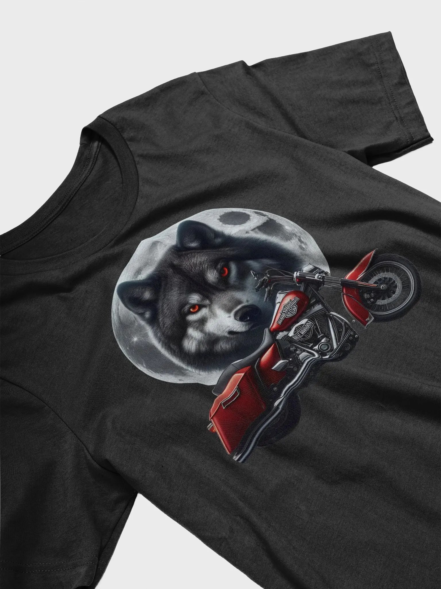 Motorcycle and Wolf - Unisex T-Shirt #1 product image (3)
