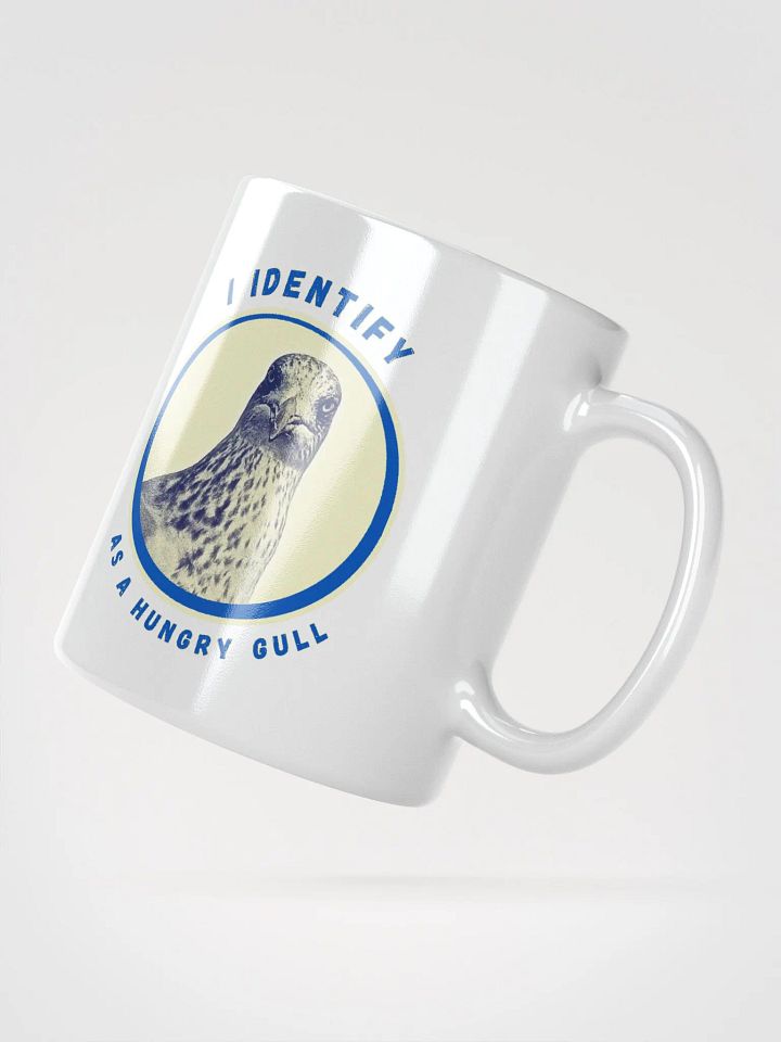 Gavin the Gull - I Identify as a Hungry Gull Glossy White Mug product image (4)