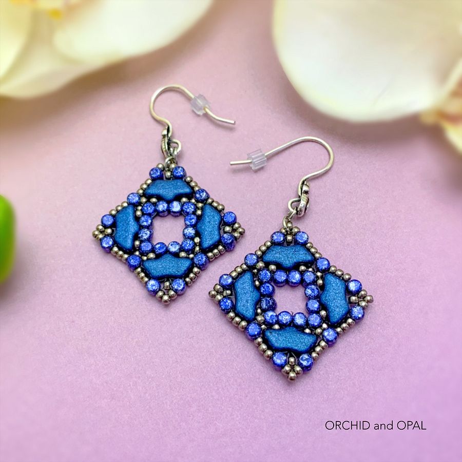 Digital Beading Pattern – Ravenna Mosaic Beaded Earrings product image (7)