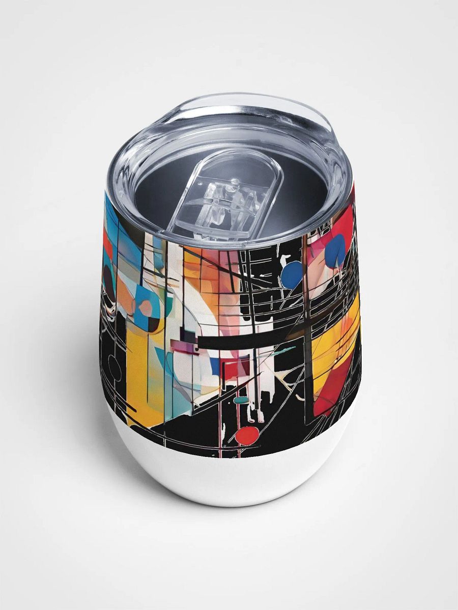 Stylish Kadinsky inspired wine tumbler for art moms dads friends product image (4)