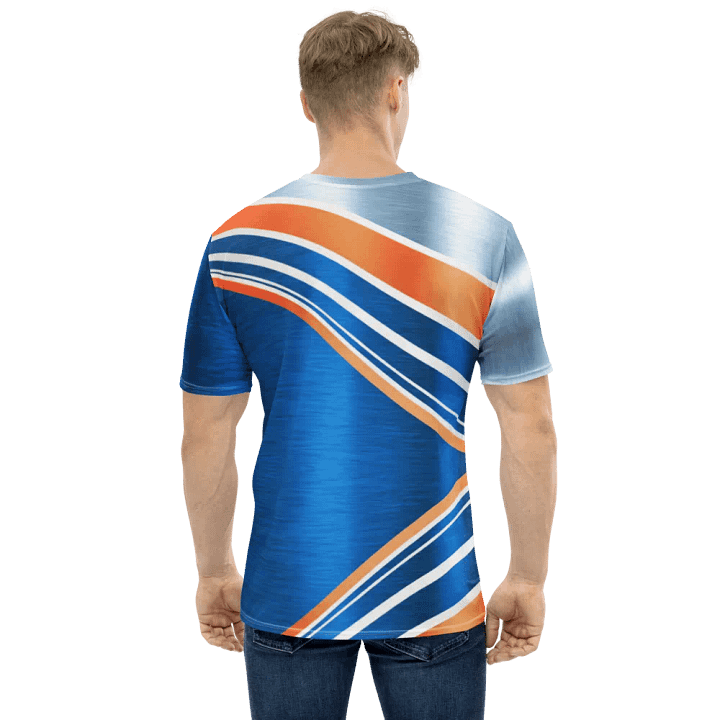 Velocity Wave Tee - Electric Blue Motion Art product image (2)