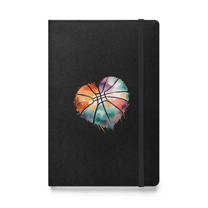 Heart Pastel Basketball Heartfelt Hoops Hardcover Notebook product image (1)