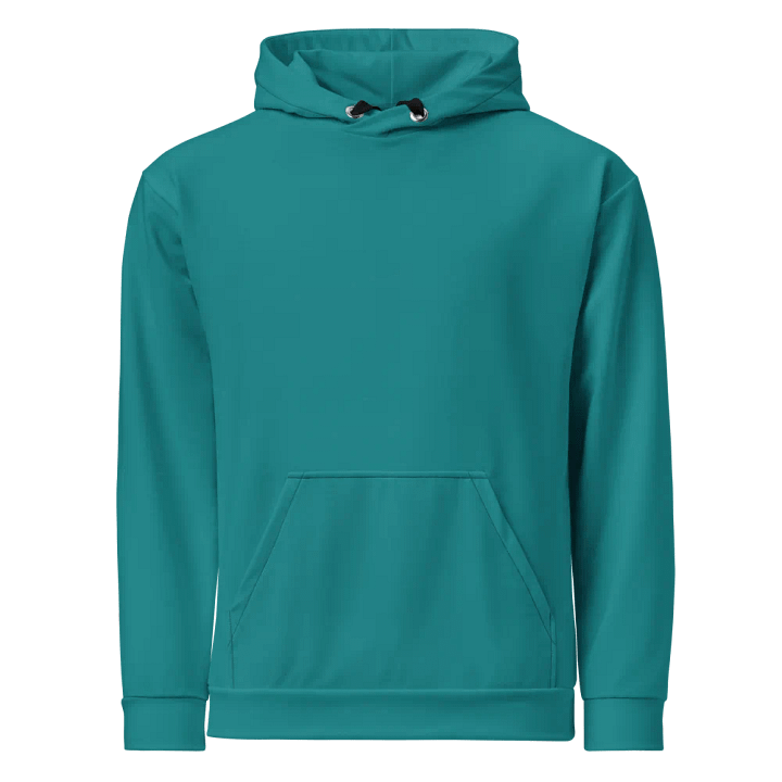 Plain Teal Green Light Summer Unisex Recycled Polyester Heavyweight Premium Hoodie by Treasure Pie product image (1)