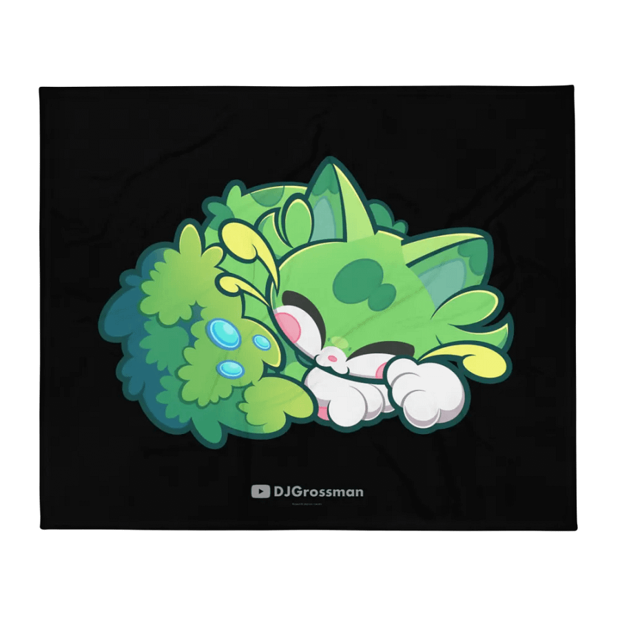 Sleeping Chloe • Throw Blanket (Black) product image (1)