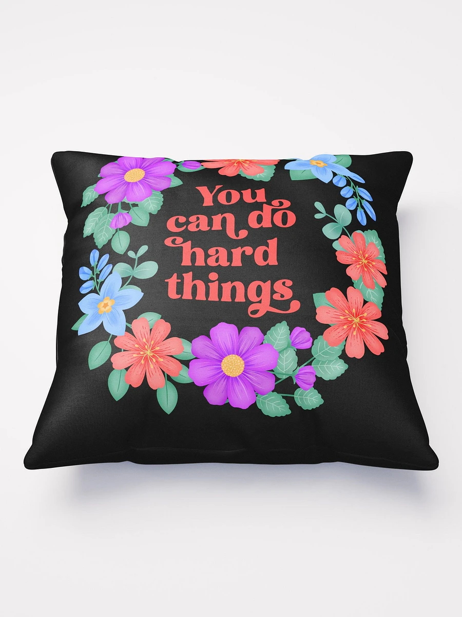 You can do hard things - Motivational Pillow Black product image (2)