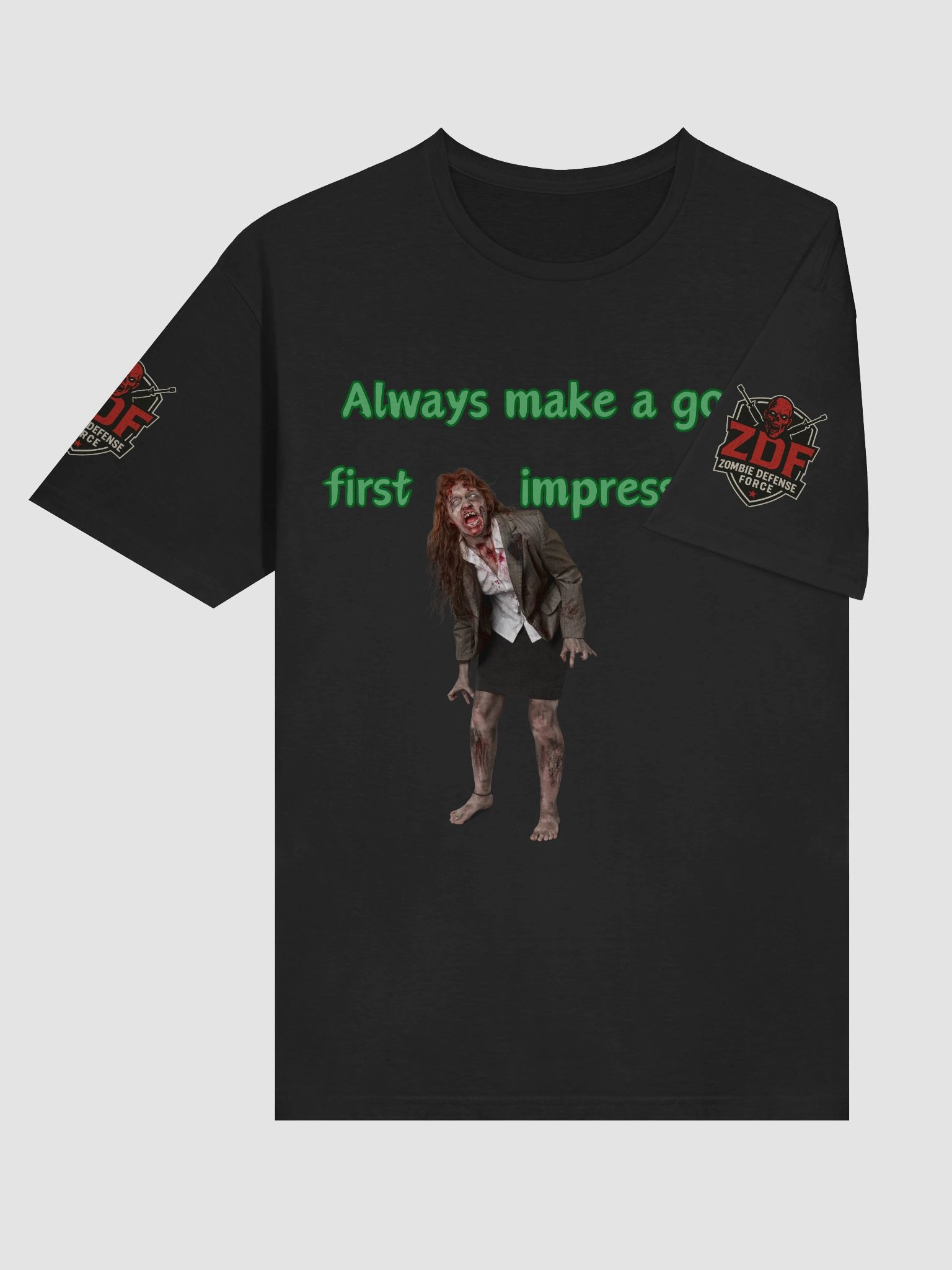 🧟‍♀️ ZDF "First Impressions" Tee — Dress to Kill product image (58)