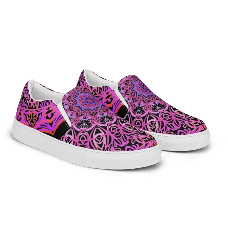 Symmetrical Serenity Mandala Canvas Shoes product image (9)
