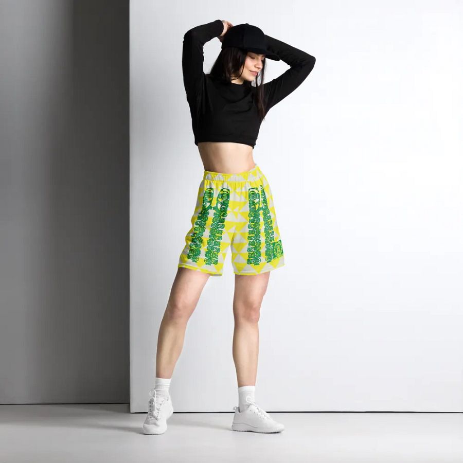 Symmetric Spirals Unisex TIKI Mesh Shorts product image (6)