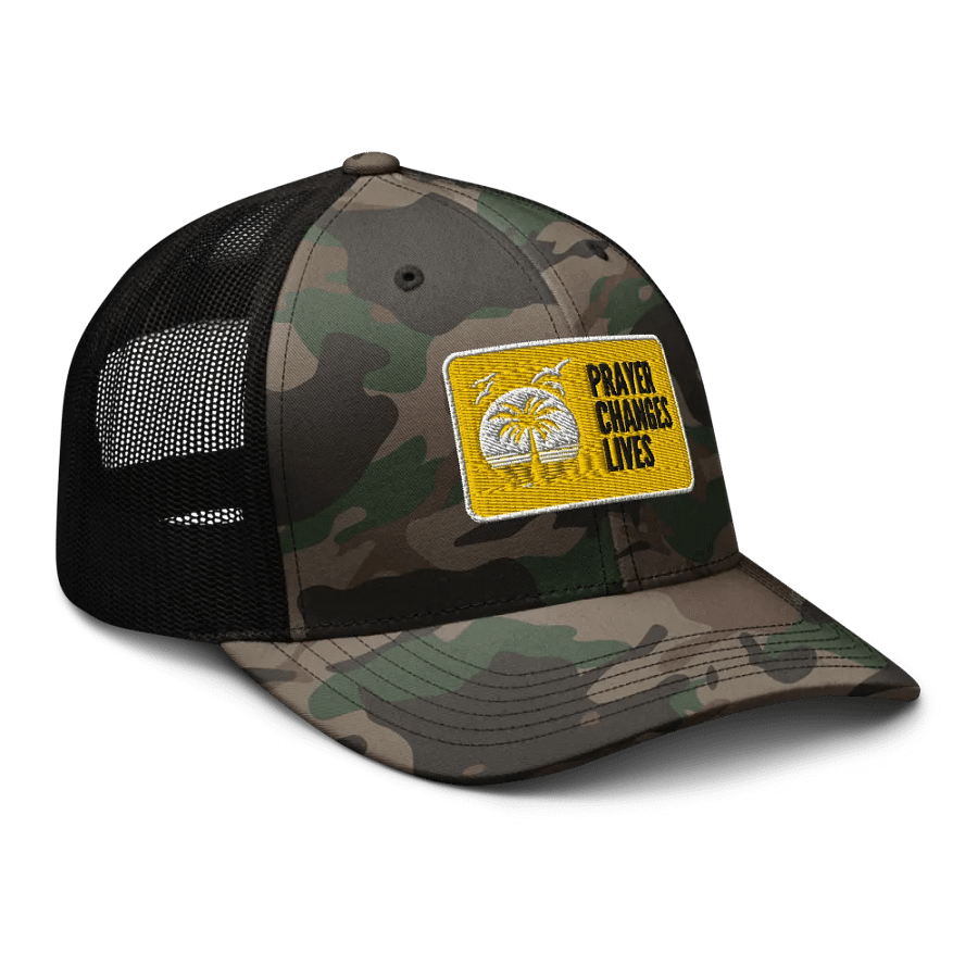 Sunset Serenity Camo Trucker Hat | Prayer changes lives product image (8)