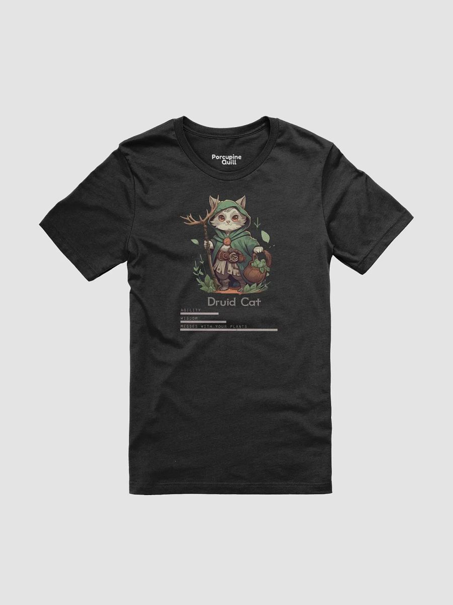 RPG Druid Cat unisex short sleeve T-shirt for gamers and cat lovers product image (1)