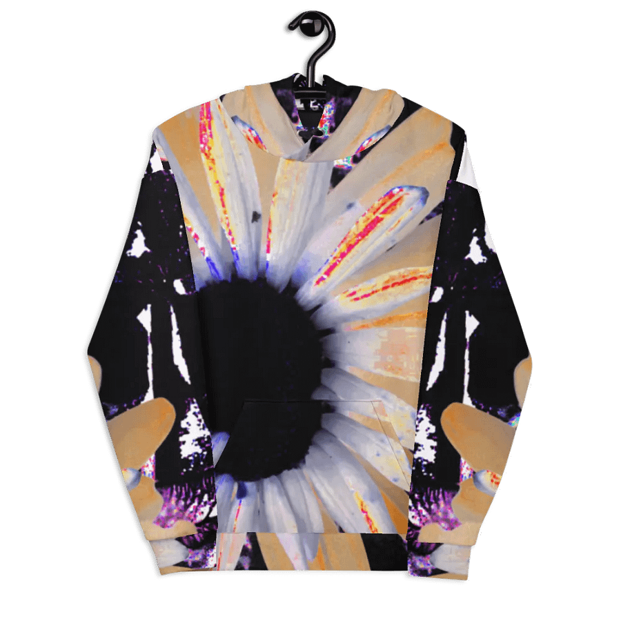 Abstract Neon Daises All Over Print Pull On Hoodie product image (7)