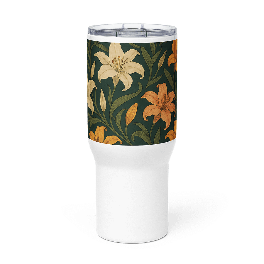 Lily Flower Tumbler – 20oz Stainless Steel Insulated Floral Coffee Cup product image (3)
