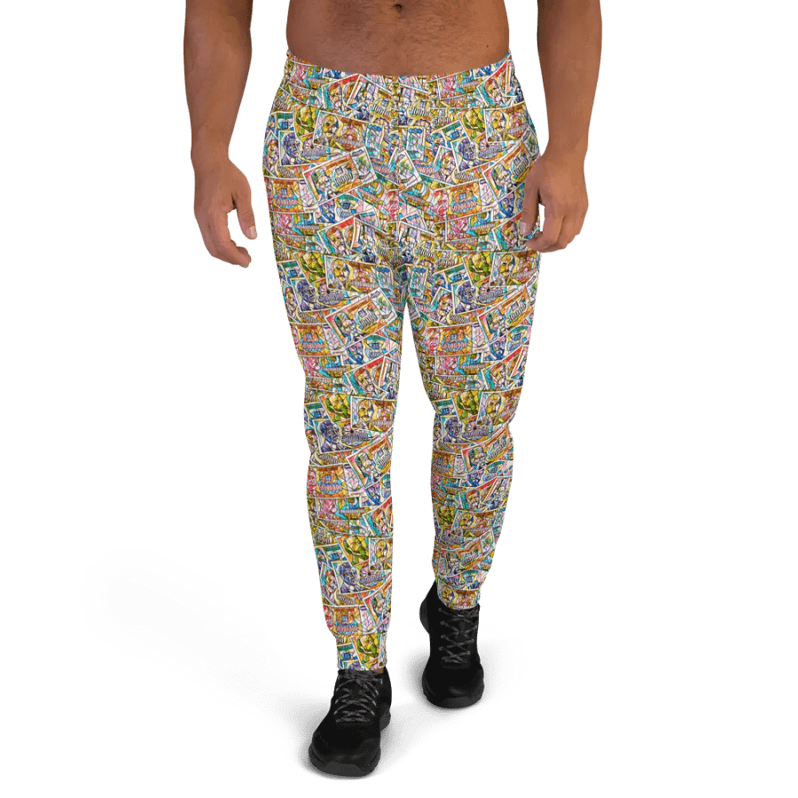 Jugoslovenski inflatorni dinar 1993 (Kolaž/mozaik) All-Over Print Recycled Men's Joggers product image (3)