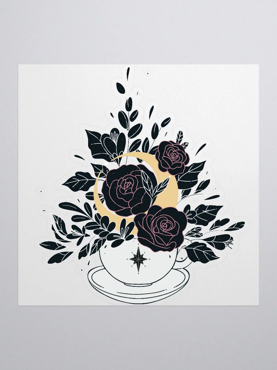 JeffBrutlag Florals and Moon Logo Sticker product image (1)