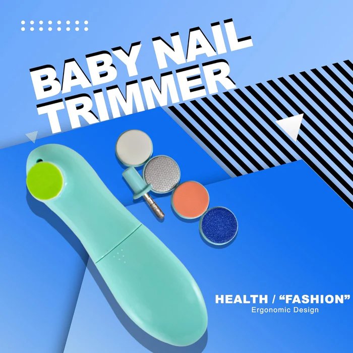 BABY NAIL TRIMMER / CLIPPERS | 6 GRINDING HEAD (MULTI COLOR / 1 PC / BATTERY NOT INCLUDED) product image (2)