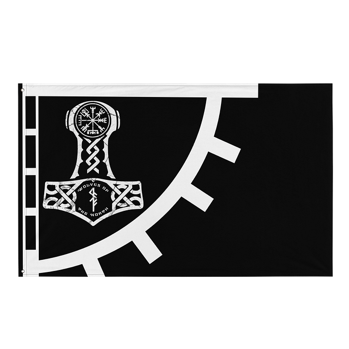 Wolves of the North Mjölnir Odin's flag product image (1)