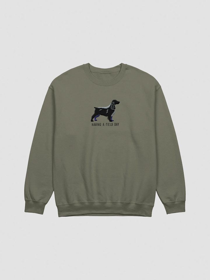 Having a Field Day Sweatshirt (Embroidered) of a Field Spaniel(Black) product image (1)