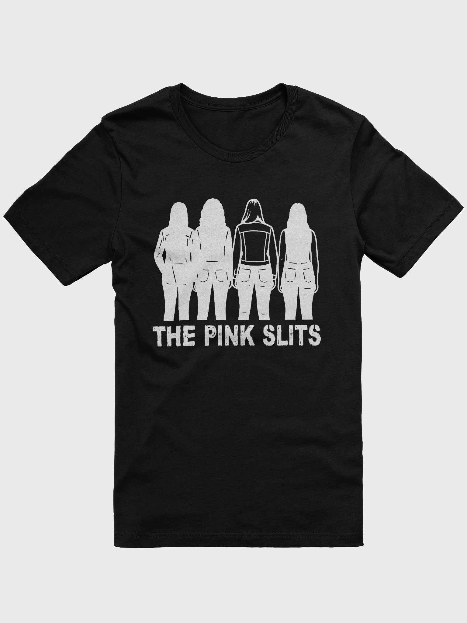 The Pink Slits supersoft silhouette tee (black or grey) product image (1)