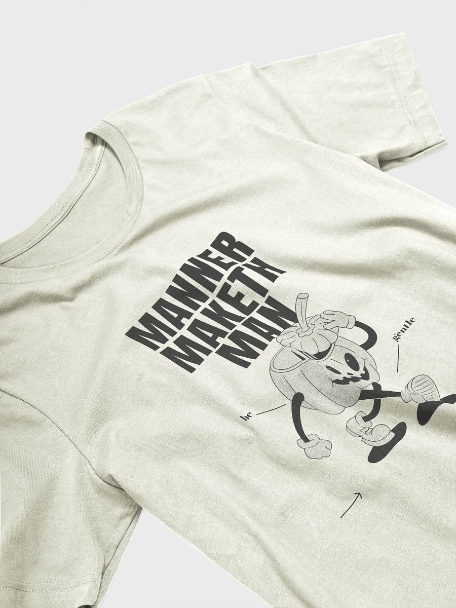Manner maketh man retro T-shirt, pumpkin halloween funny Tee product image (3)