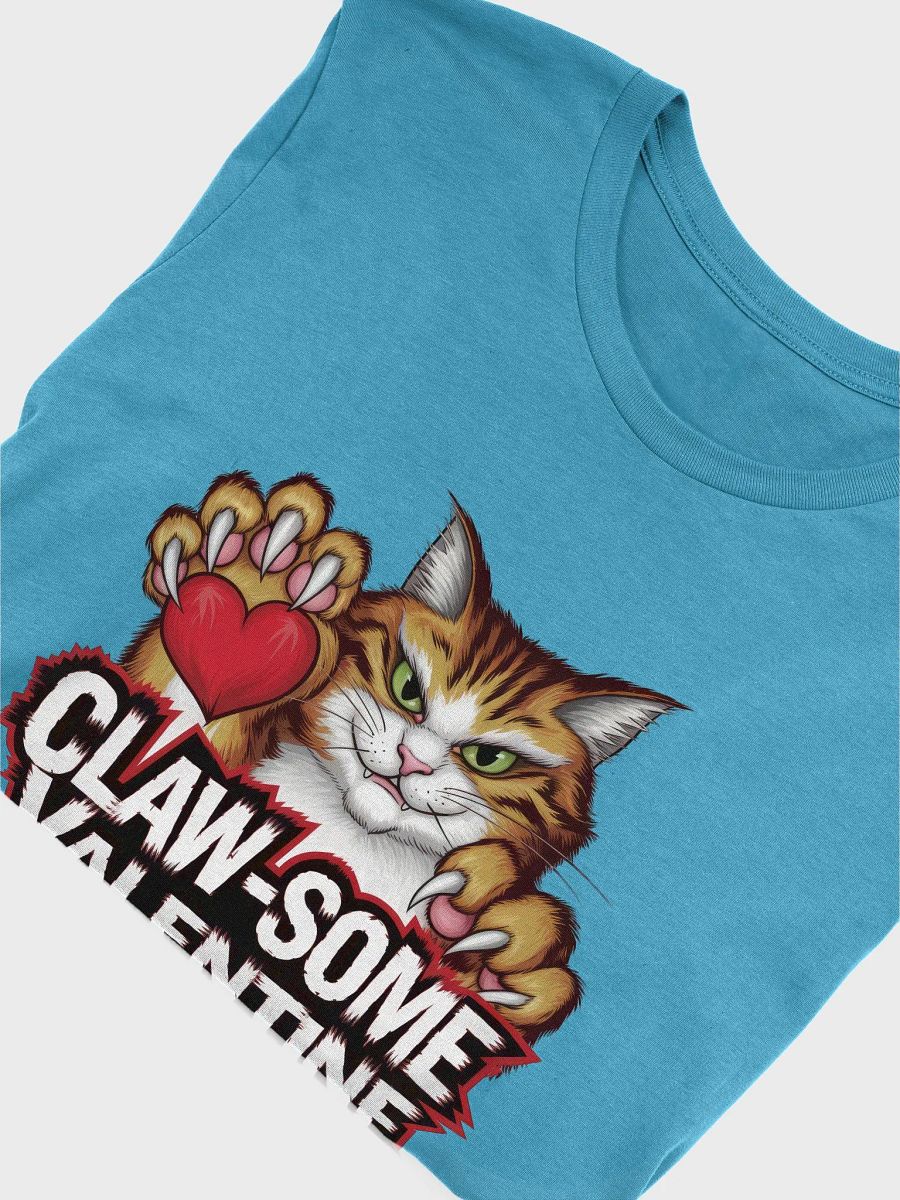Claw-Some Valentine Funny Cat T-Shirt product image (3)