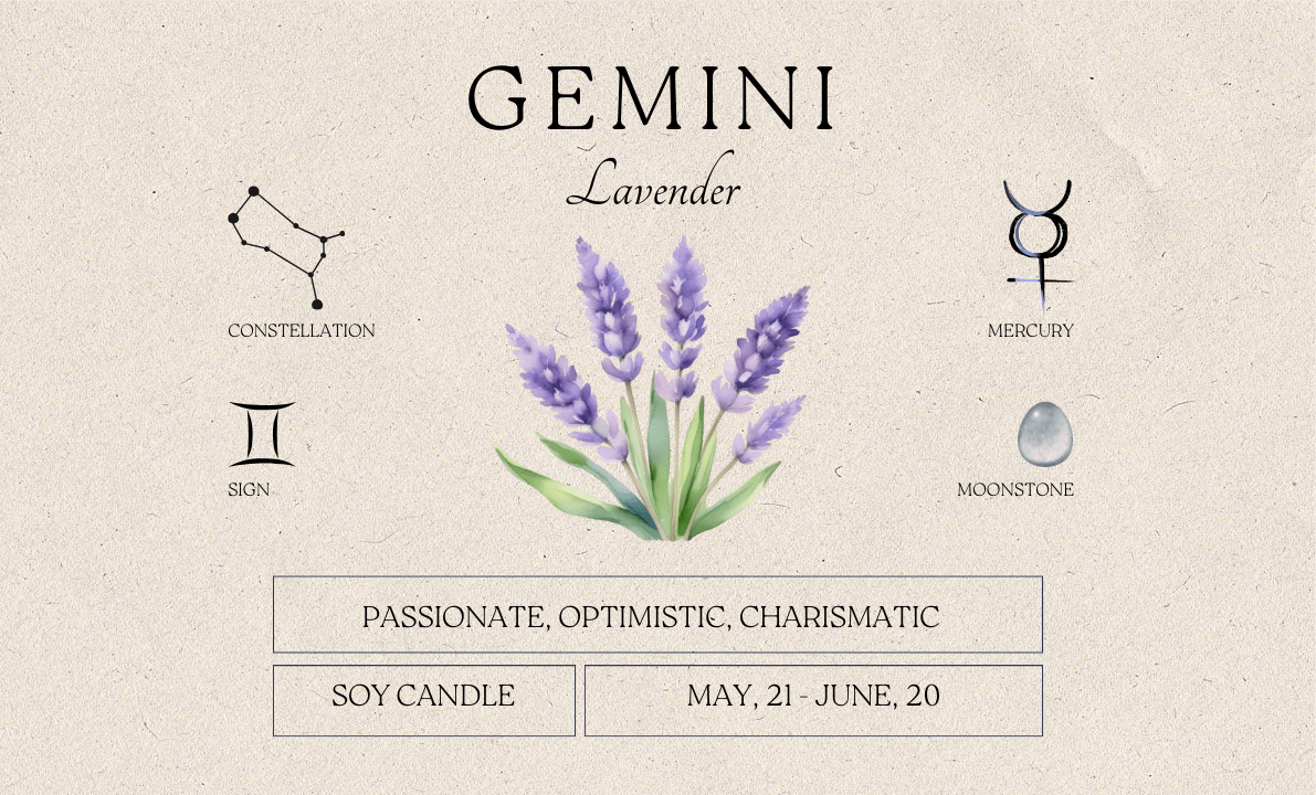 Gemini Birth Month Flower Birthstone Vegan Soy Wax Candle product image (5)