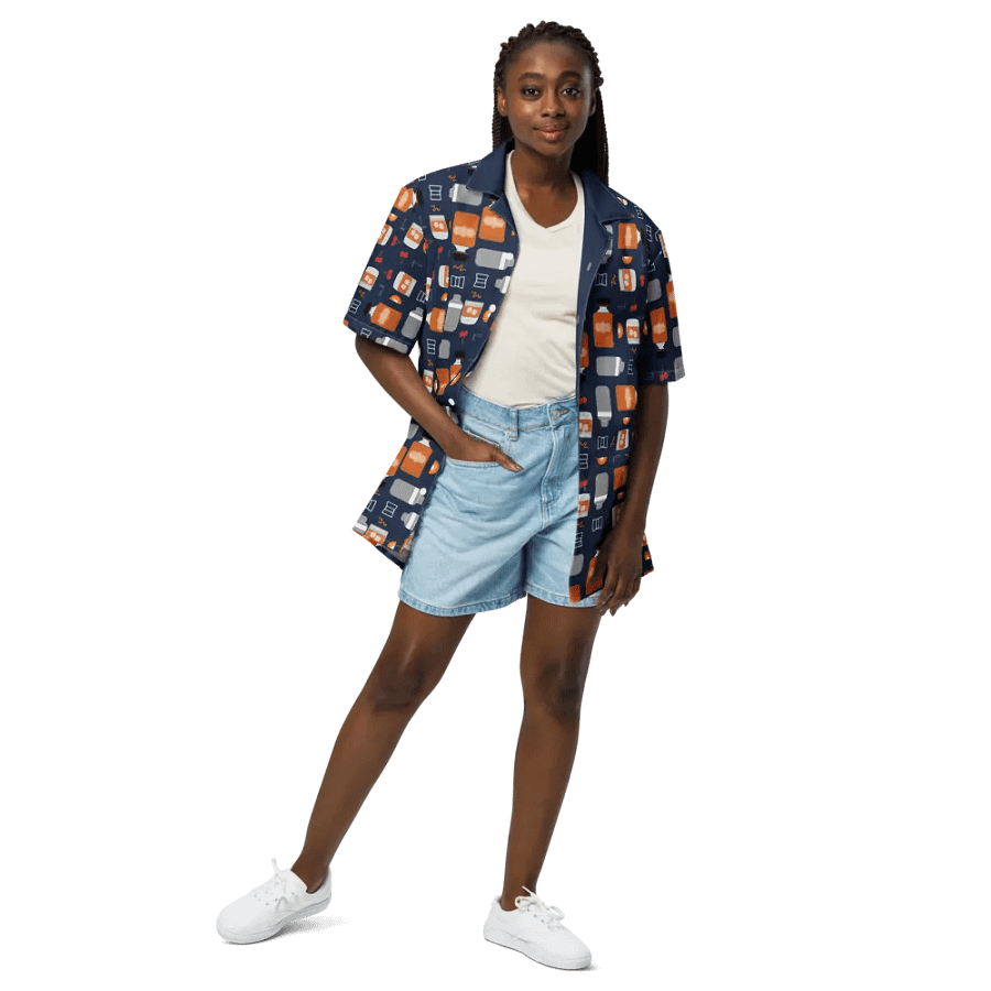Bourbon Vibes Patterned Hawaiian Shirt product image (3)