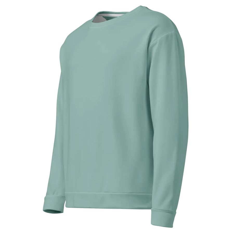 Plain Light Teal Green Soft Summer Unisex Recycled Polyester Heavyweight Premium Sweatshirt by Treasure Pie product image (5)