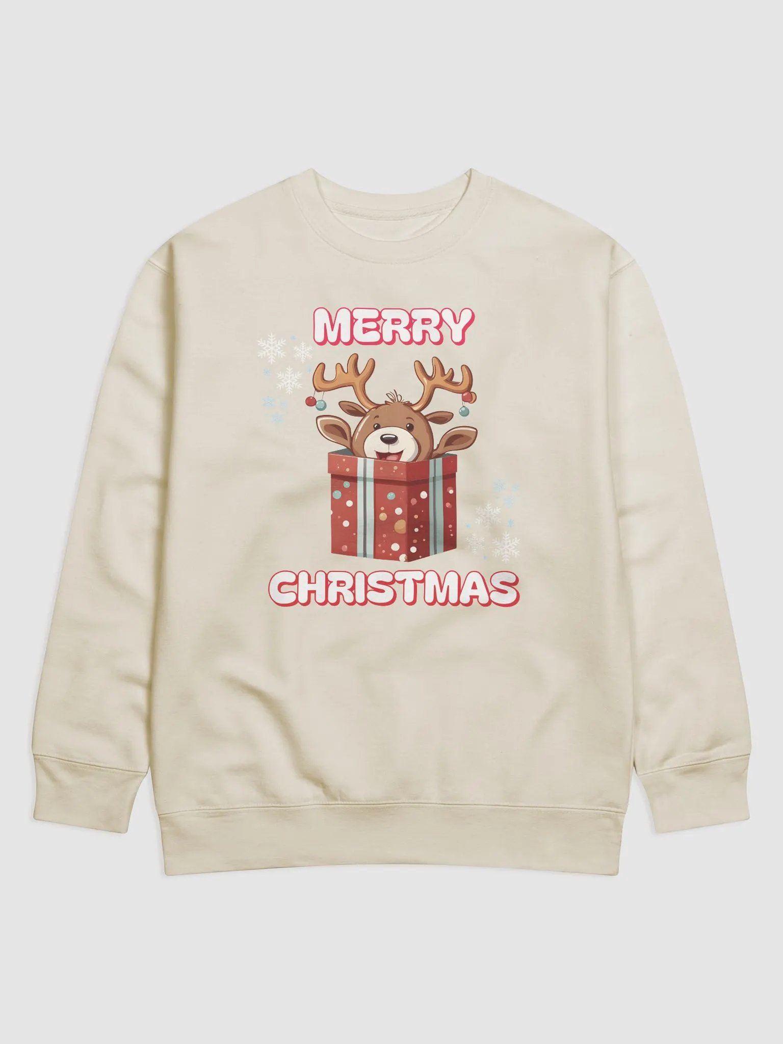 Adorable Baby Reindeer Wishing All A Merry Christmas Sweatshirt product image (8)